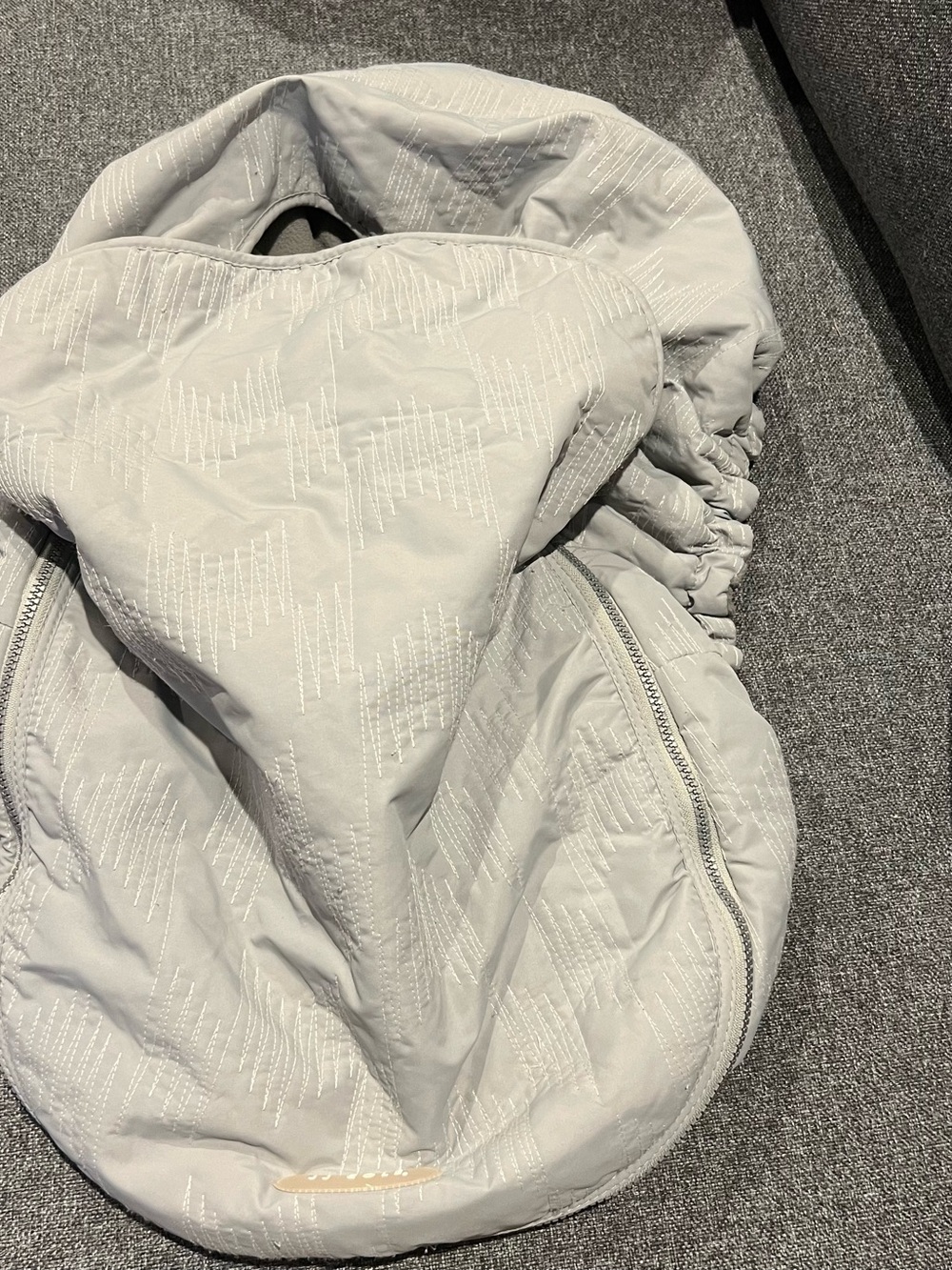 JJ Cole Light Gray Quilted Infant car seat cover